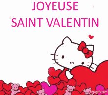 Gif animé joyeuse Saint Valentin Hello Kitty